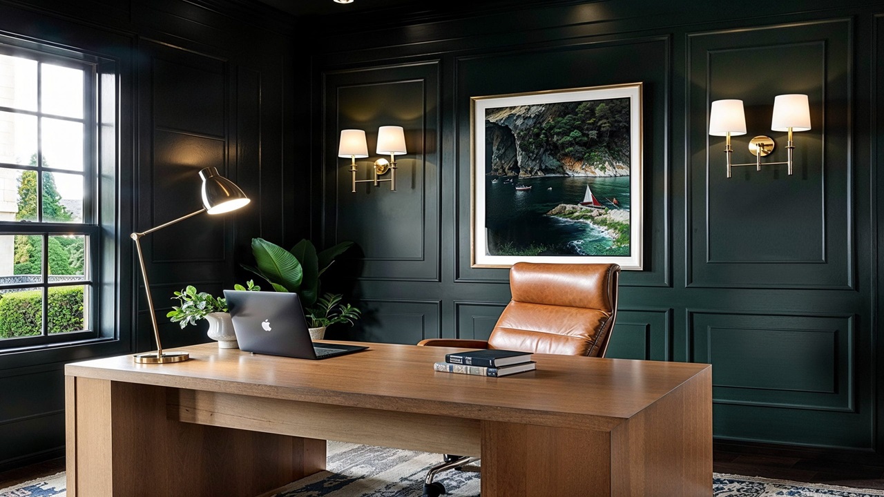 Dark-green-home-office-by-Decorilla-scaled